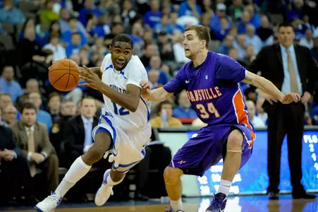 Men's Hoops Ends Regular-Season at Indiana State