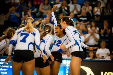 Shock & Awe in Wichita as Volleyball Stuns WSU For MVC Title