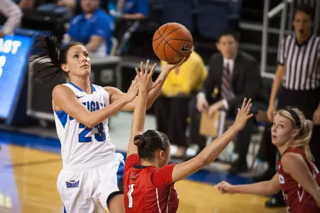 Jays WBB Downed by Indiana State, 58-41