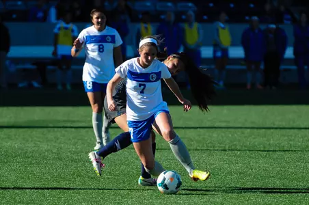 Corder Leads Women's Soccer Past Jackrabbits, 3-2
