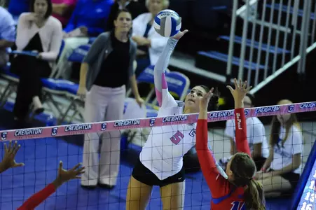 Jaali Winters goes for a kill vs. DePaul on Oct. 9, 2015