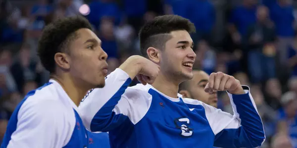 Jordan Scurry and Kobe Paras bench