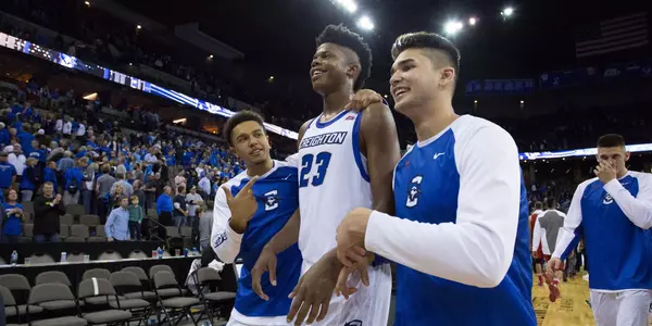 Jordan Scurry, Justin Patton and Kobe Paras