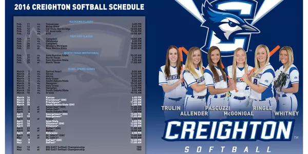 2016 Creighton Softball Media Guide cover