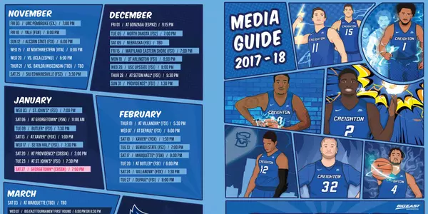 2017-18 Creighton MBB Media Guide outside cover