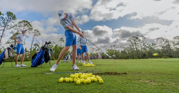 Creighton at the driving range