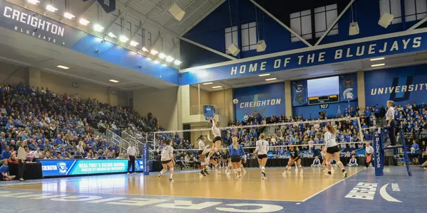 D.J. Sokol Arena floor court fans