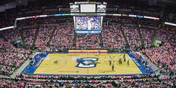CenturyLink Center Omaha crowd court floor pink
