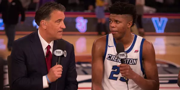 Justin Patton with Steve Lavin FOX interview media