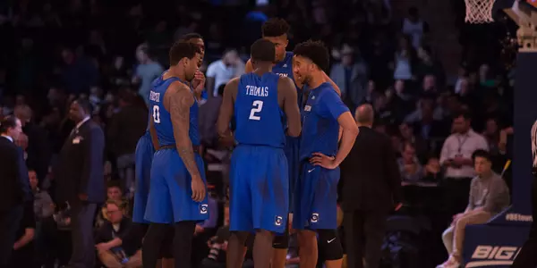 Men's Basketball Huddle