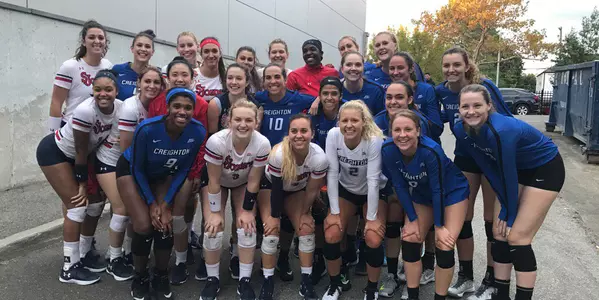 group photo with St. John's during fire alarm