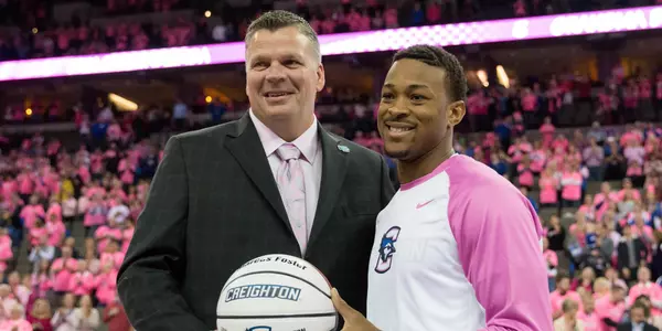 Greg McDermott and Marcus Foster 1,000 point ball