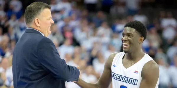Greg McDermott and Khyri Thomas