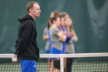 Tom Lilly with women's team