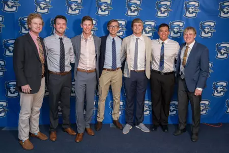 Members of the 2017-18 Creighton men's golf team