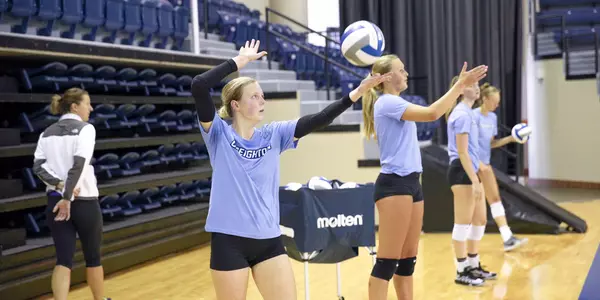 Grace Nelson serves