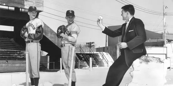 Bill Fitch (far right) also coached baseball at Creighton