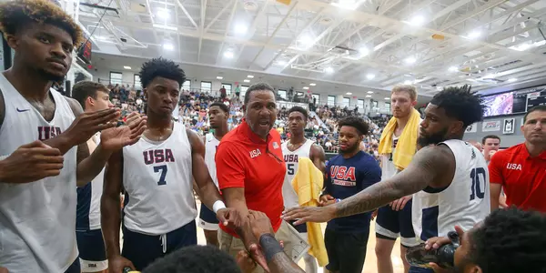 Team USA Huddle Ed Cooley