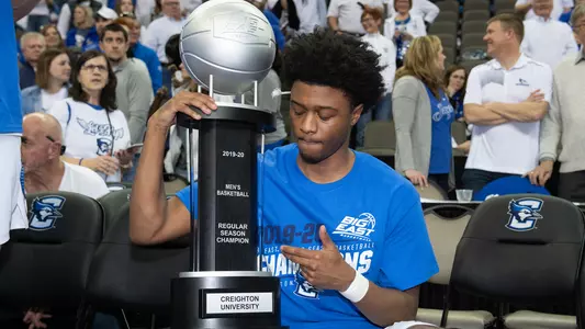 BIG EAST trophy with Shereef Mitchell