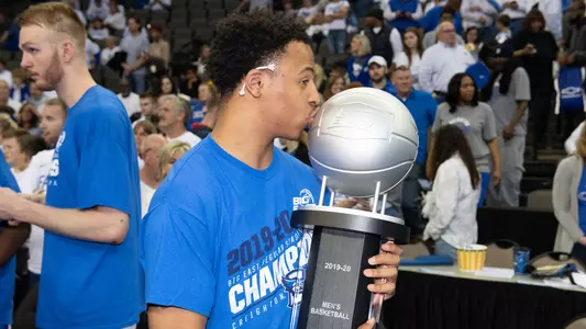 BIG EAST trophy with Jalen Windham