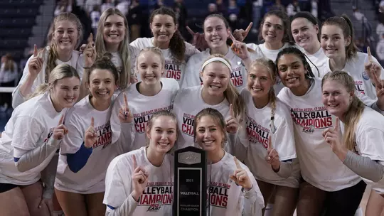 2021 Volleyball Team BIG EAST Champions trophy