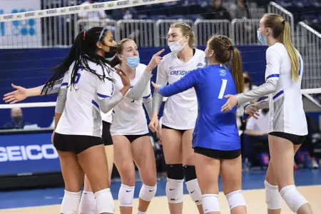 Creighton VB huddle