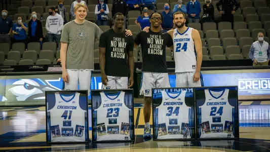 Seniors Jacob Epperson, Damien Jefferson, Denzel Mahoney, Mitch Ballock