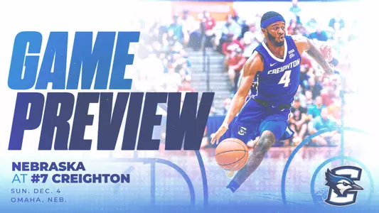 Nebraska at Creighton MBB graphic