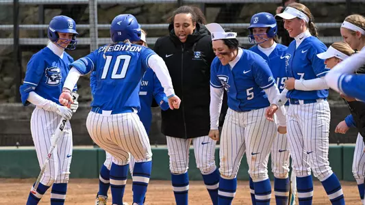Shayna Dahlen home plate celebration