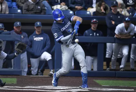 Creighton University baseball vs UConn at Elliot Ballpark, Sunday, May 8, 2022, in Storrs, Conn. (Jessica Hill/Creighton University Athletics)
