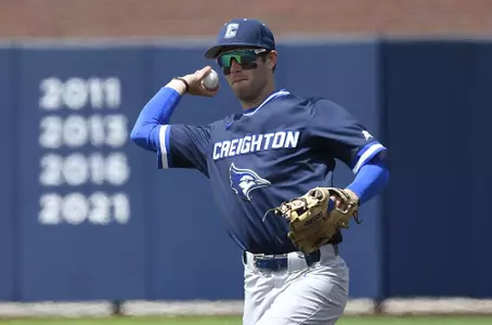 Creighton University baseball vs UConn at Elliot Ballpark, Sunday, May 8, 2022, in Storrs, Conn. (Jessica Hill/Creighton University Athletics)