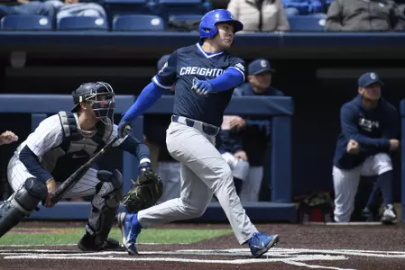 Creighton University baseball vs UConn at Elliot Ballpark, Sunday, May 8, 2022, in Storrs, Conn. (Jessica Hill/Creighton University Athletics)