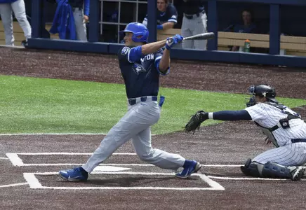 Creighton University baseball vs UConn at Elliot Ballpark, Sunday, May 8, 2022, in Storrs, Conn. (Jessica Hill/Creighton University Athletics)