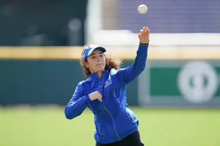 Katherine Lemke first pitch
