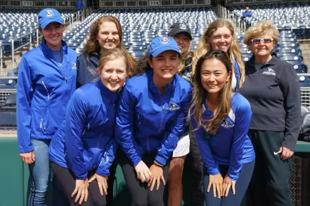 2021-22 Creighton Women's Golf Team at Baseball game