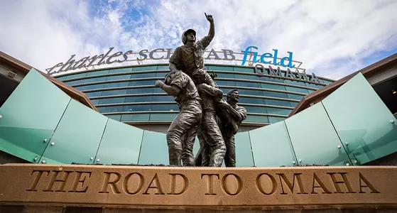 Charles Schwab Field Omaha Road to Omaha statue