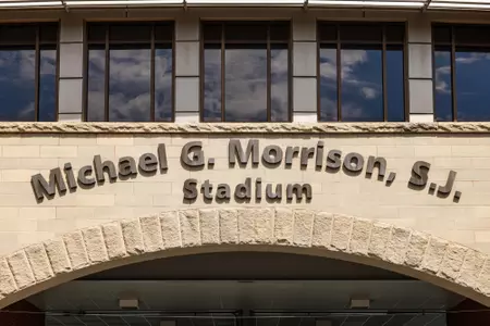 Morrison Stadium name plate 2022