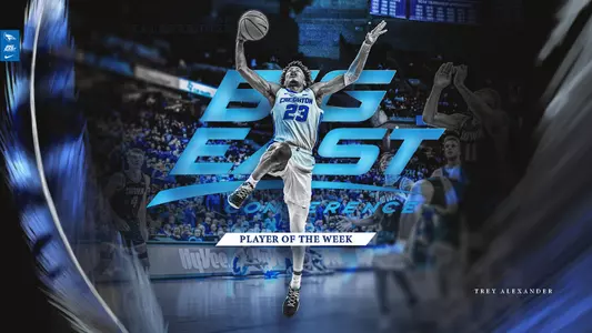 Trey Alexander Big East Player of the Week graphic