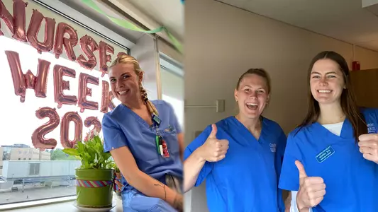 Nurses Kiara Reinhardt, Kendra Wait and Norah Sis