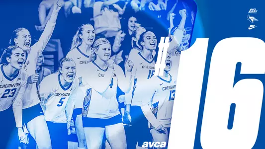 Volleyball Climbs to 16th in New AVCA Poll Image