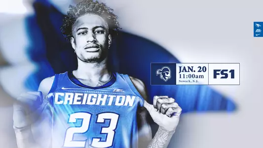 Creighton at Seton Hall MBB preview graphic