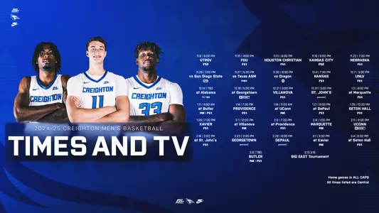 2024-25 MBB Tip Times and Television