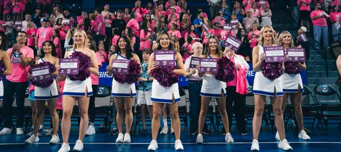 Stand Up To Cancer sign Dance Team