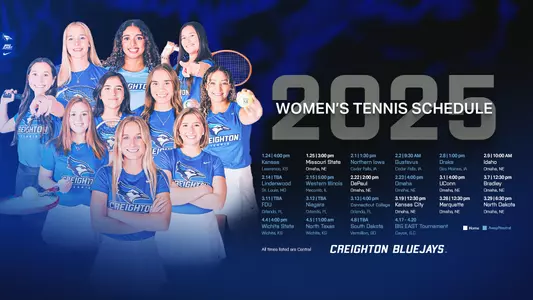 2025 Spring Women's Tennis Schedule