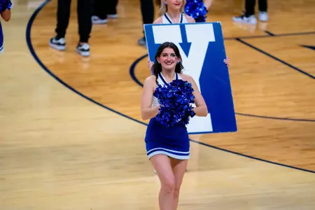 Creighton Dance Team member performs during a timeout