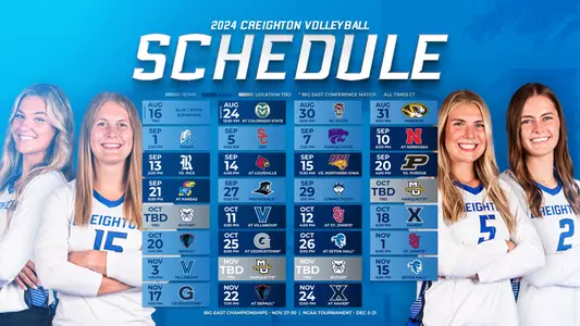 2024 Creighton Volleyball Schedule