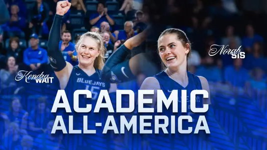Kendra Wait and Norah Sis Academic All-Americans graphic