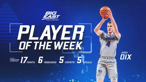 Josh Dix Player of the Week graphic