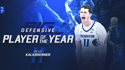 Ryan Kalkbrenner - 2025 Defensive Player of the Year graphic