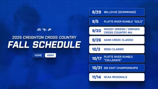 2025 Creighton Cross Country Schedules